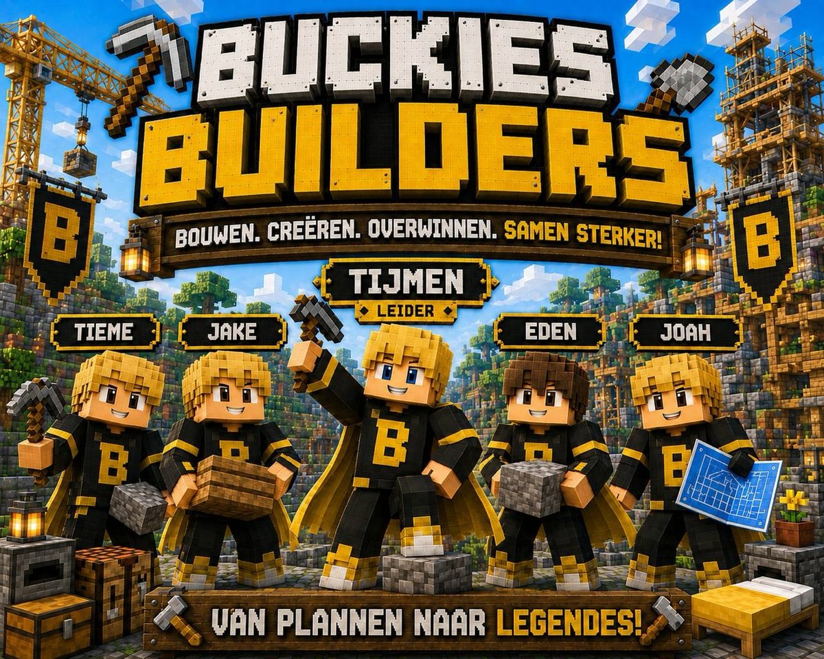 Buckies Builders - gesponsord door Ouders Team Buckies Builders